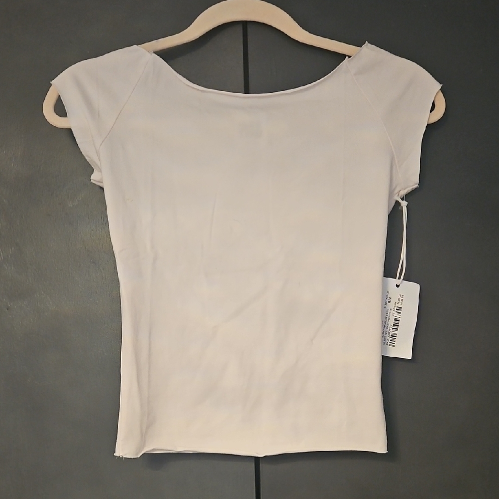 Harlow Baby Pink Fitted Cap Sleeve Tee
